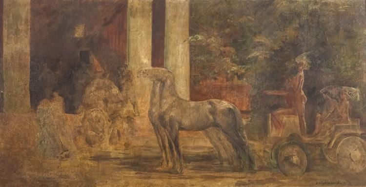 Jacek von Malczewski comparable auction result: in front of the manor