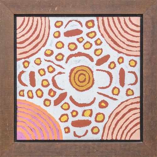 Barbara Wagner Reid comparable auction result: barbara reid women dreaming total 70 x 70cm