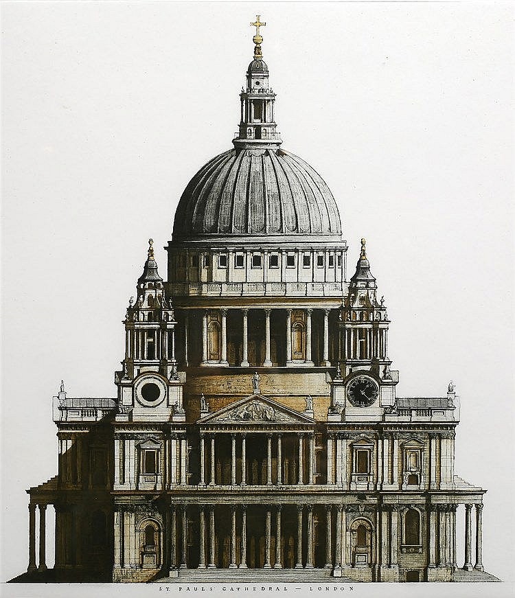 Andrew Ingamells comparable auction result: andrew ingamells b 1956 st paul s cathedral london 1992 55 100