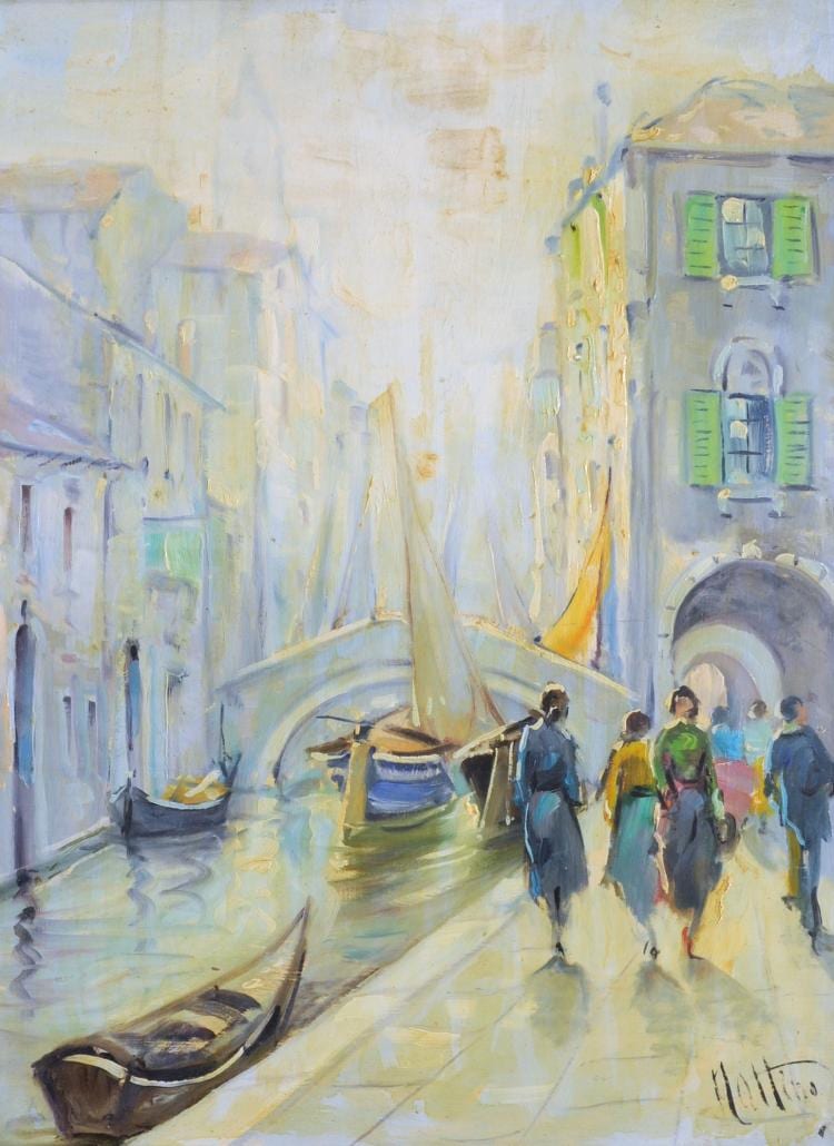 Vittorio Nattino comparable auction result: vittorio nattino 1890 1971 canal venise