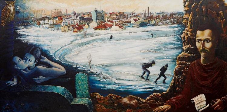 Margaret Morgan comparable auction result: margaret morgan born 1958 couched in a certain rhetoric 1985 oil on plywood