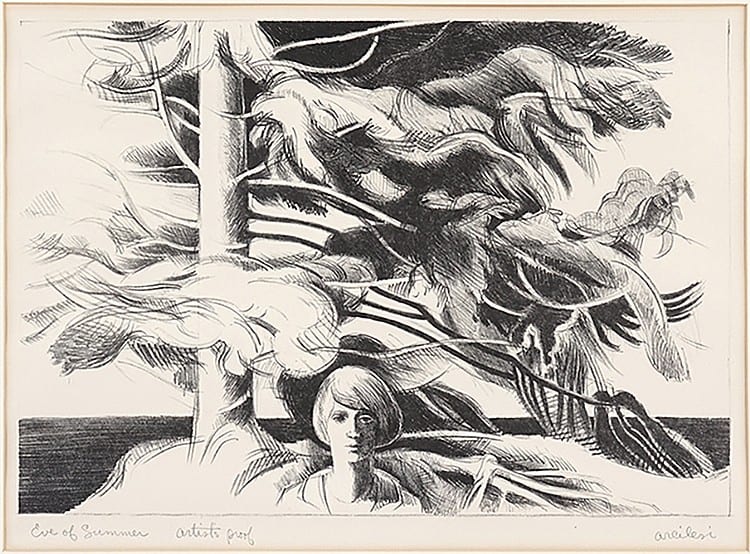Vincent Arcilesi comparable auction result: vincent arcilesi american b 1932 eve of summer