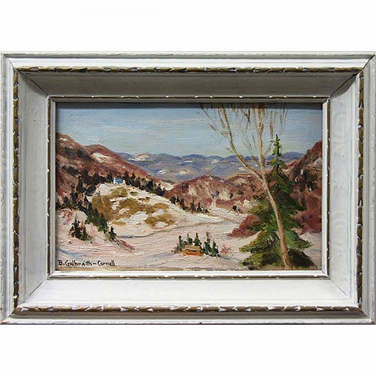 Betty Galbraith-Cornell comparable auction result: betty galbraith cornell canadian 1916 2012 st sauveur laurentian mountains oil on canvas board signed lower left titled verso 6 x 9 3 15 2 x 23 6 cm