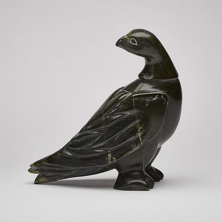 Kellypalik Mangitak comparable auction result: kellypalik mangitak 1940 bird stone 10 5 x 10 x 5 5 26 7 x 25 4 x 14 cm