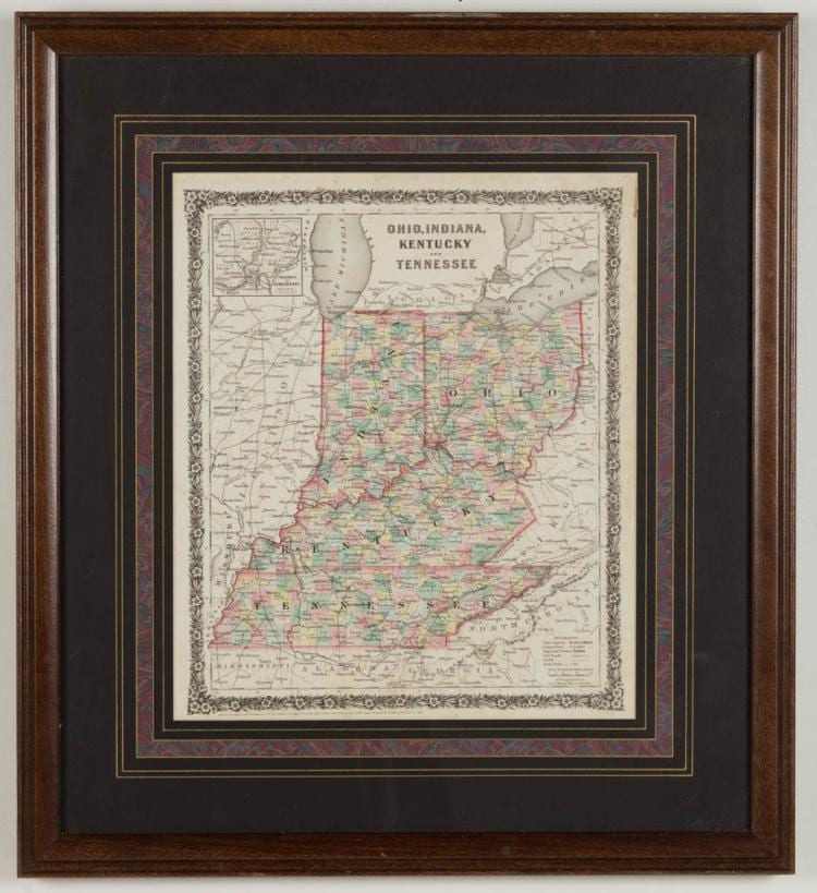 Joseph Hutchins Colton comparable auction result: joseph hutchins colton american 1800 1893 united states map