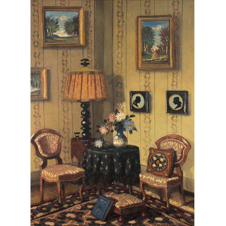 Czene Janos Apatfalvi comparable auction result: czene janos apatfalvi 1904 1984 interior oil on canvas