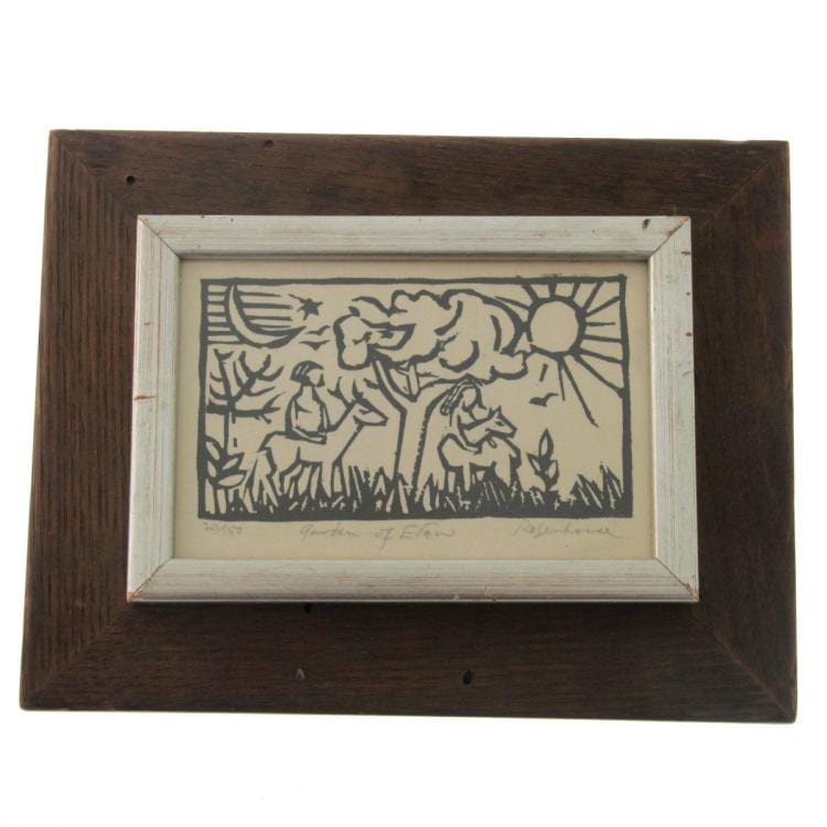 Irwin Jacob Rosenhouse comparable auction result: irwin jacob rosenhouse 1924 2002 garden of eden woodcut