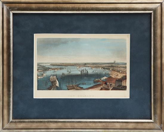 Charles Magnus comparable auction result: charles magnus new orleans view from the cotton press 19th c hand colored engraving by capewell kimmel new york presented