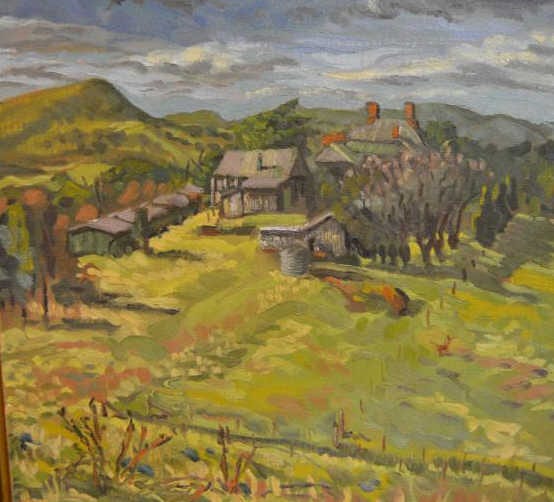 Rudy Kistler comparable auction result: rudy kistler farm scene in landscape