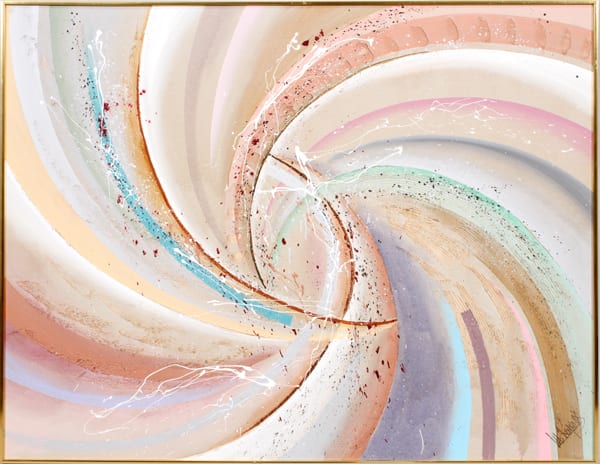 LEE REYNOLDS ABSTRACT ACRYLIC PAINTING ON CANVAS sold by DuMouchelles, lot 1429 — auction record photograph