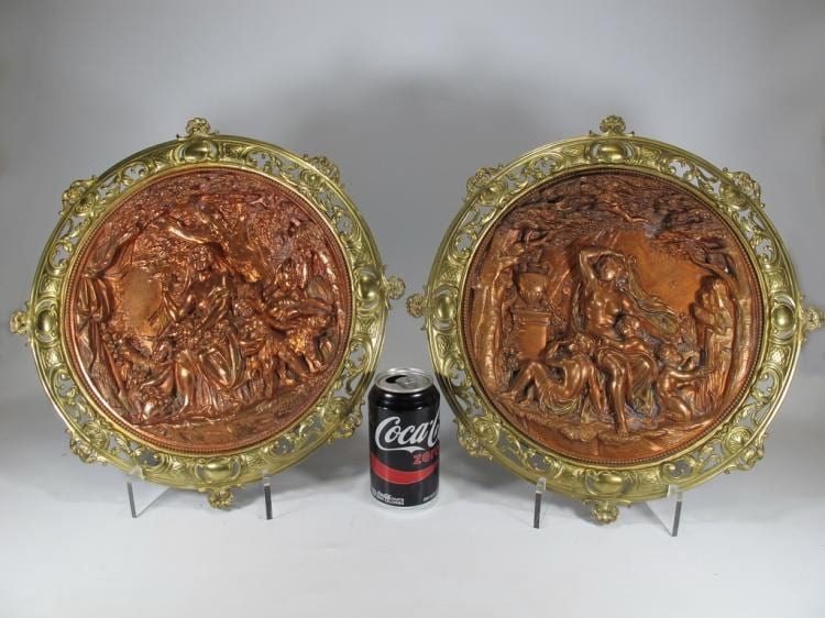 Gustav Grohe comparable auction result: gustav grohe c 1829 1906 pair of bronze plates
