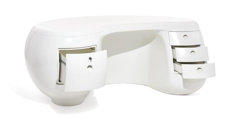Maurice Calka comparable auction result: maurice calka 1921 1999 bureau dit boomerang cr ation 1969 structure en polyester renforc de fibre de verre et teint blanc