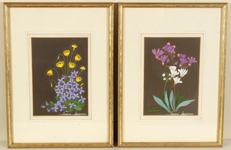 jeanne laurence 1887 1980 alaska pair of still life floral studies set of oil on board paintings by alaskan artist jeanne laure · Pacific Galleries · 2017-09-09 Jeanne Laurence comparable auction result: jeanne laurence 1887 1980 alaska pair of still life floral studies set of oil on board paintings by alaskan artist jeanne laure