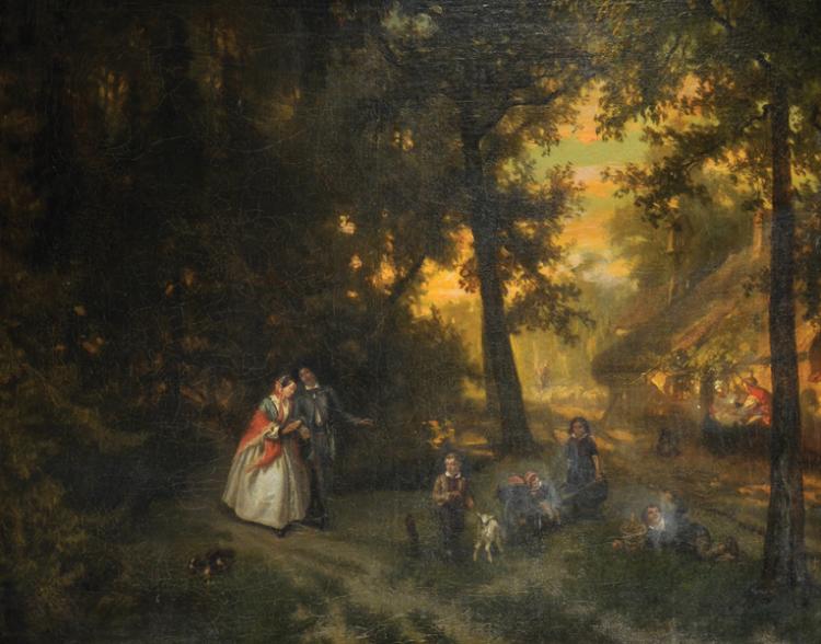 Florent Nicolas Crabeels comparable auction result: florent nicolas crabeels 1829 1896 belgian park scene with figures and children in the foreground oil on canvas signed 23 5 x 31