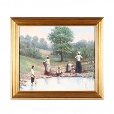 Nathaniel Gibbs comparable auction result: nathaniel k gibbs md b 1948 washerwomen at monticello