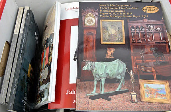 A. Sale comparable auction result: a large quantity of auction sale catalogues