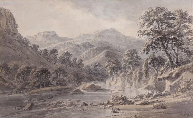amos green 1735 1807 llanwrst north wales pen and ink and wash 24 x 38 8 cm mounted and framed · Chiswick Auctions · 2017-10-03 Amos Green comparable auction result: amos green 1735 1807 llanwrst north wales pen and ink and wash 24 x 38 8 cm mounted and framed