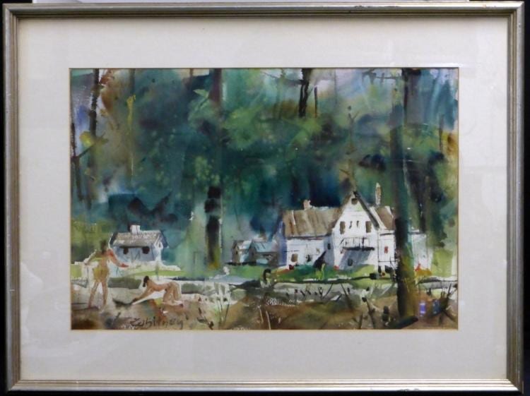 Edgar Albert Whitney comparable auction result: edgar albert whitney watercolor on paper landscape
