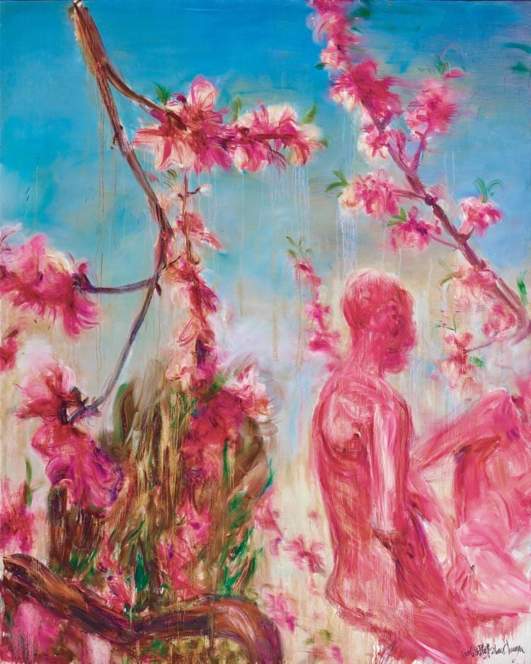 Zhou Chunya | Peach Blossoms Series 2006: Blue Sky comparable sale