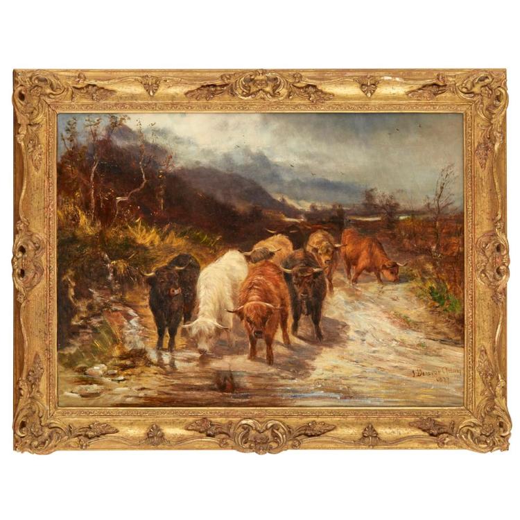 Joseph Denovan (1842) Adam comparable auction result: joseph denovan adam scottish 1841 1896 cattle 41cm x 58cm 16in x 22 25in