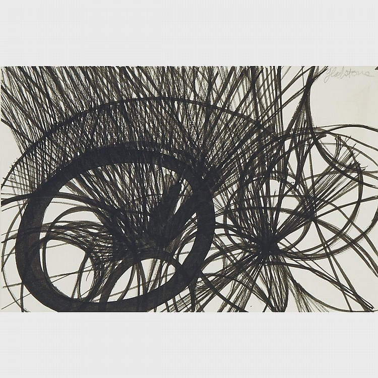Gerald Gladstone comparable auction result: gerald gladstone r c a untitled ink on paper 6 25 ins x 9 5 ins 15 9 cms x 24 1 cms