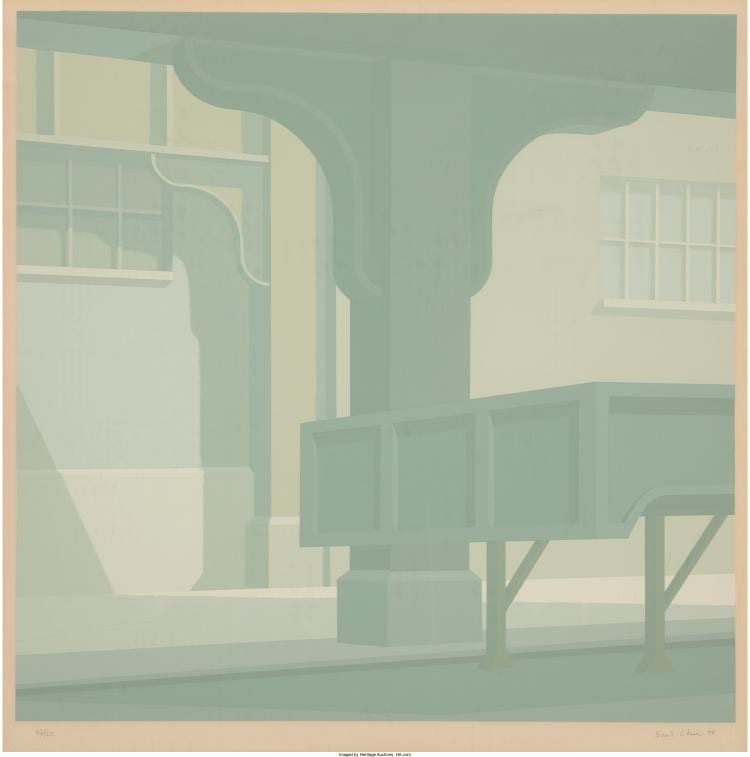 Saul Alan Chase comparable auction result: saul alan chase american 1945 untitled 1976 screenprint in colors 23 3 4 x 2