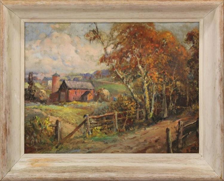 George A Newman comparable auction result: george a newman 1875 1965 pennsylvania the farm lane pocono mountain