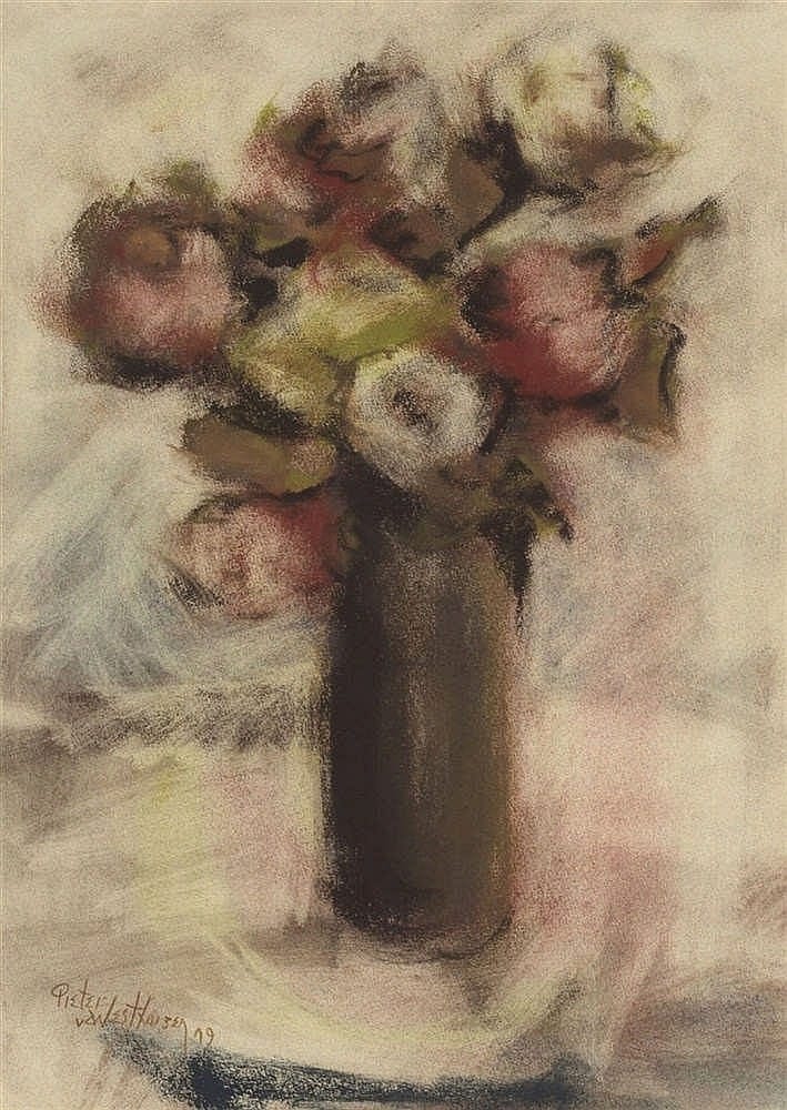 Pieter  van der Westhuizen comparable auction result: pieter van der westhuizen flowers in a vase