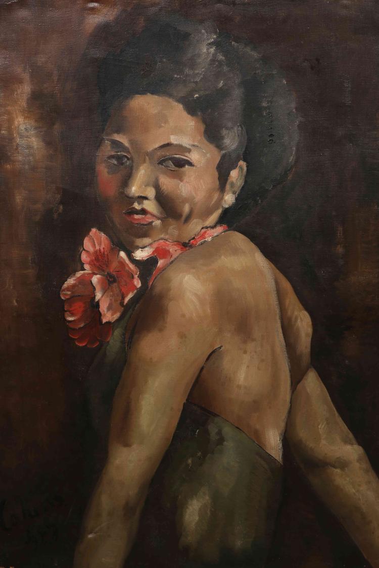 Colum robert Gore-Booth comparable auction result: colum robert gore booth 1913 1959 tahitian beauty signed and dated lowe