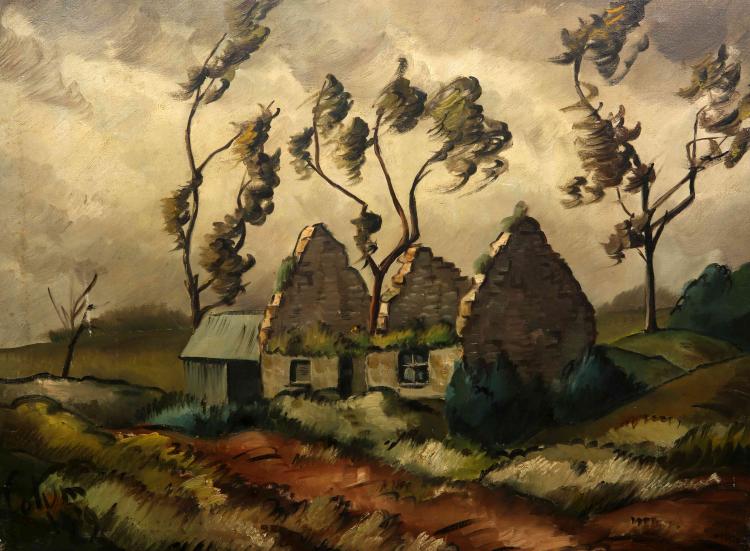 Colum robert Gore-Booth comparable auction result: colum robert gore booth 1913 1959 ruined cottage in a landscape signed