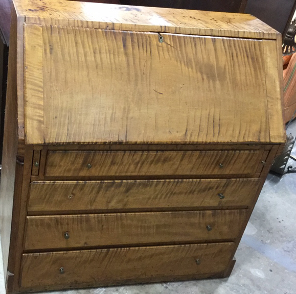 Antique Drop-front Secretary Desk sold by The Benefit Shop Foundation Inc., lot 421 — auction record photograph