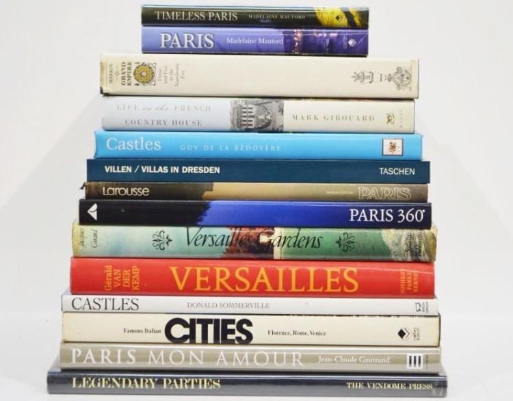 Makedonka Delova-Cop comparable auction result: a collection of reference books on architecture and geography including versailles by gerald van der kemp and castles by dona
