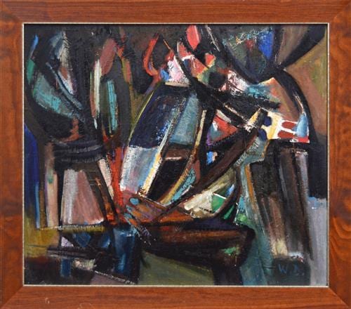 Wladyslaw Dutkiewicz comparable auction result: wladyslaw dutkiewicz 1918 1999 abstract 59 5 x 80 5cm
