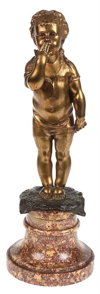 Nicolas Lecornet comparable auction result: nicolas lecornet act 1880 1884 le baiser bronze olive green and dark brown patina signed lecornet mounted on a red veined marble stand h 27 37 met sokkel avec socle