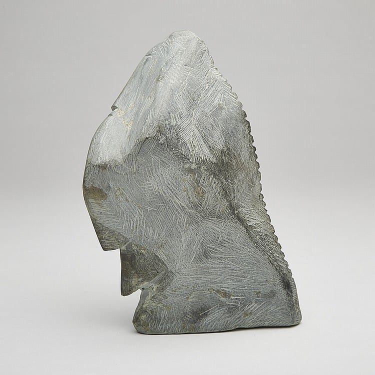 Elizabeth Nutaraluk Aulatjut comparable auction result: elizabeth nutaraluk aulatjut 1914 1998 woman with long plaits stone 8 x 5 x 3 20 3 x 12 7 x 7 6 cm