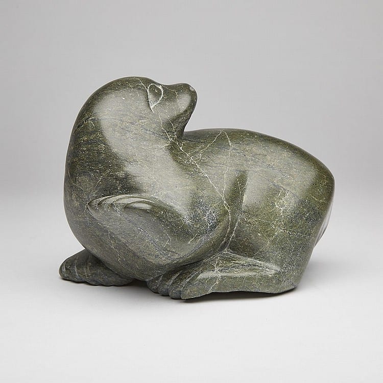 Koomwartok Ashoona comparable auction result: koomwartok ashoona 1930 1984 seal stone 6 x 8 75 x 5 5 15 2 x 22 2 x 14 cm
