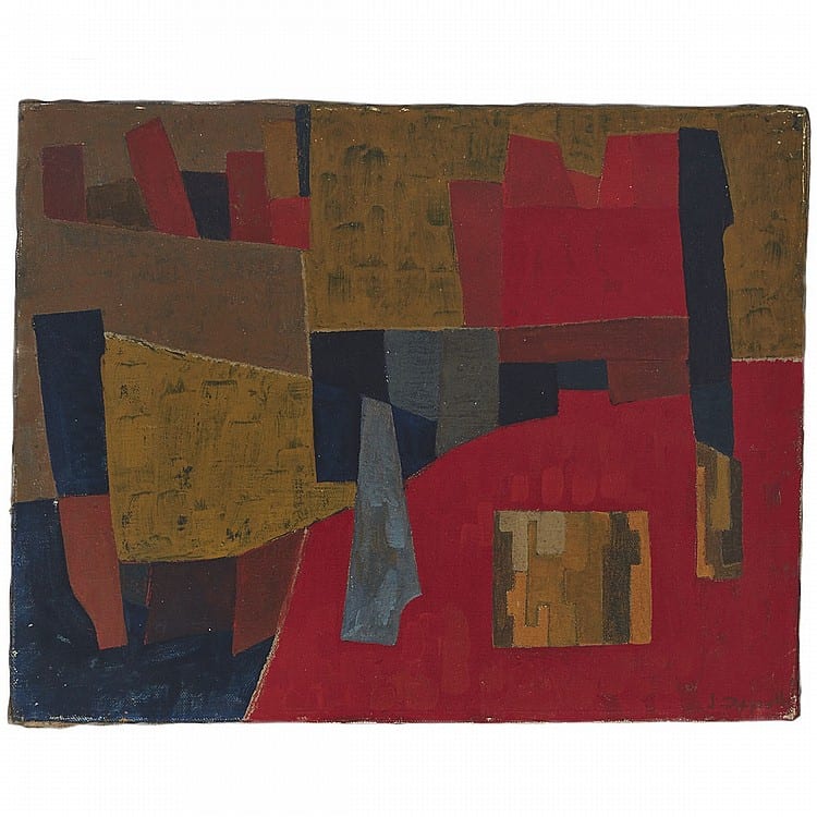 Jean Jacques Deyrolle comparable auction result: jean jacques deyrolle 1911 1967 sarne no 404 oil on canvas signed lower right titled and numbered no 404 in black ink verso 10 75 x 13 75 27 3 x 34 9 cm