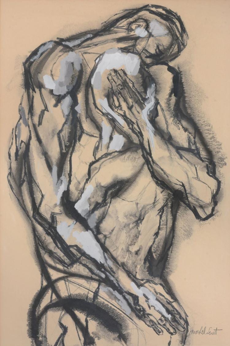 Herschel Levit comparable auction result: herschel levit american 1912 1986 male nude