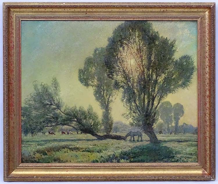 John Charles Moody comparable auction result: john charles moody 1884 1962 oil on canvas evening sun through trees