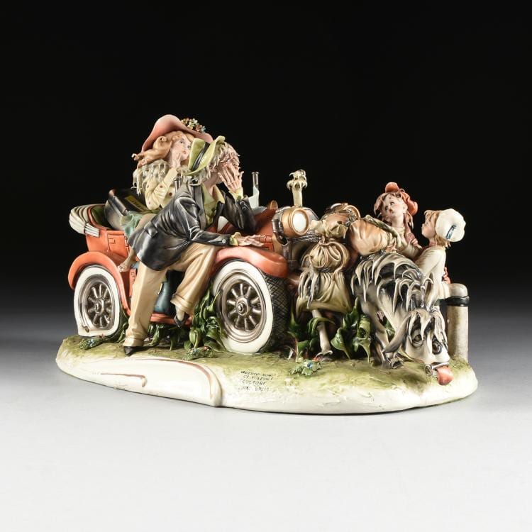 Tiziano Galli comparable auction result: tiziano galli italian 1908 1986 a capo di monte style porcelain figural group questo non ci voleva 1925 1967