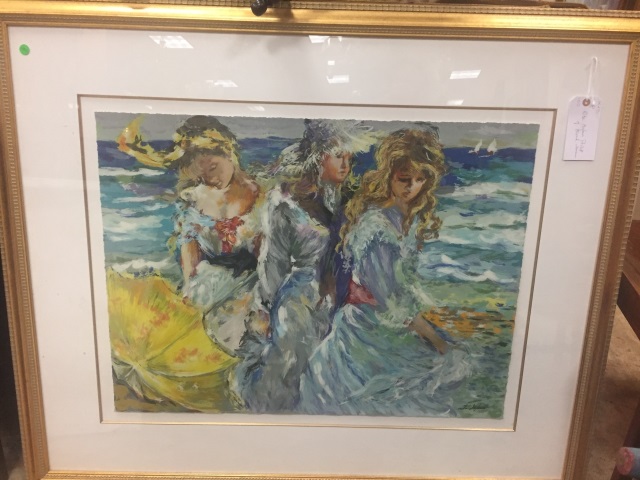 Rita Asfour comparable auction result: rita asfour framed signed numbered print of women