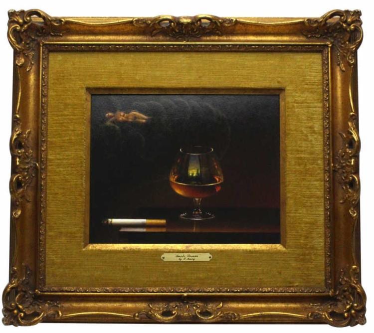 Teimur Amiry comparable auction result: teimur amiry 1958 smoke dreams oil on board