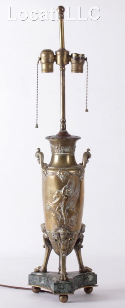 Max Lindenberg comparable auction result: max lindenberg german 1873 1910 bronze urn mounted as lamp