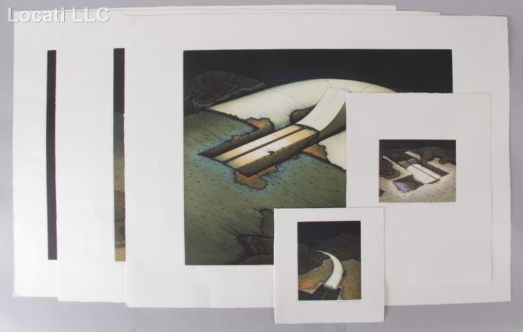 Kunito Nagaoka comparable auction result: kunito nagaoka japanese b 1940 five etchings