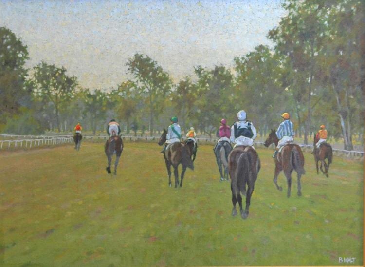 brian malt race day oil on canvas on board · Leonard Joel · 2017-10-05 Brian Malt comparable auction result: brian malt race day oil on canvas on board