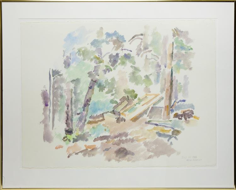 Reta Cowley comparable auction result: reta cowley by a woodpile