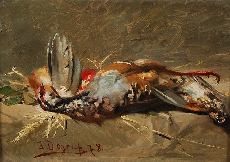 Jean-Baptiste Degreef comparable auction result: jean baptiste degreef 1852 1894 nature morte aux oiseaux