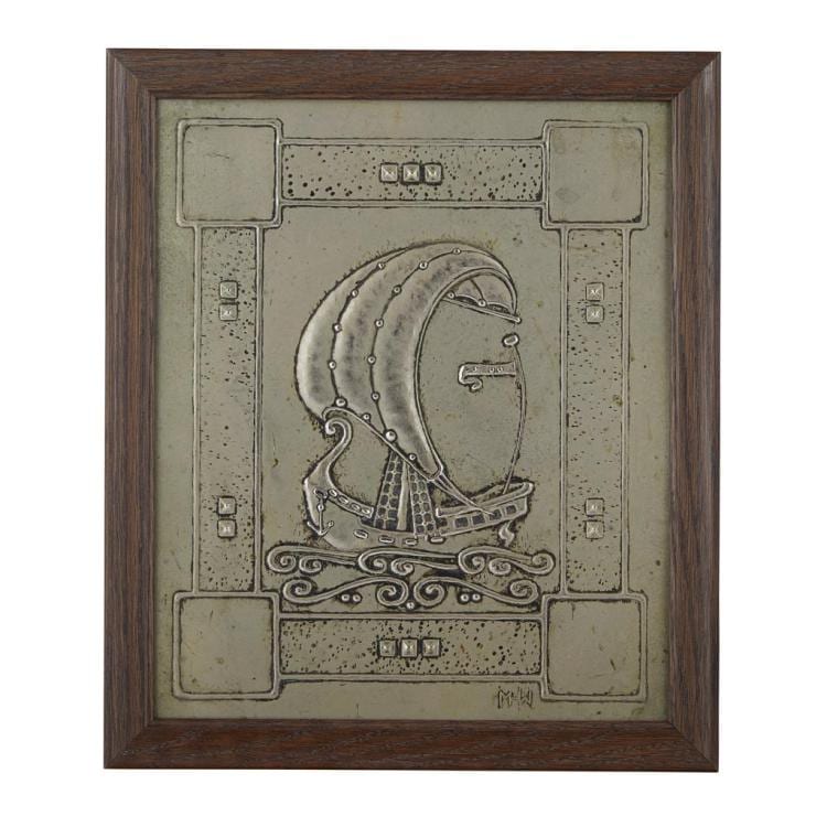 Marion Henderson Wilson comparable auction result: marion henderson wilson 1869 1956 glasgow style pewter panel circa 1900 31 5cm x 26cm