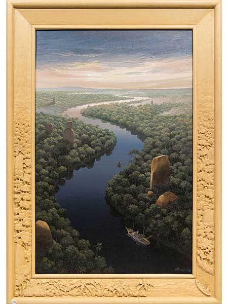 Keith Alexander comparable auction result: keith alexander sa 1946 1998 oil the river signed dated 97 titled verso recorded on pp 234 of keith alexander the artist in retrospect 100 x 64