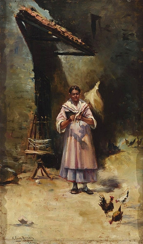 Manuel Ruiz Morales comparable auction result: manuel ruiz morales baza granada 1857 madrid 1922 escena campesina oil on board